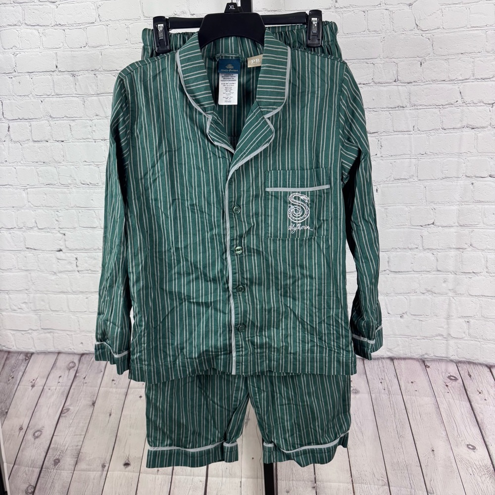 Pottery Barn Teen HARRY POTTER SLYTHERIN House 2-Piece Small Pajama Set